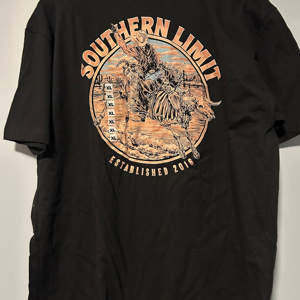 Southern Limit Bull Rider Black Short Sleeve Tee